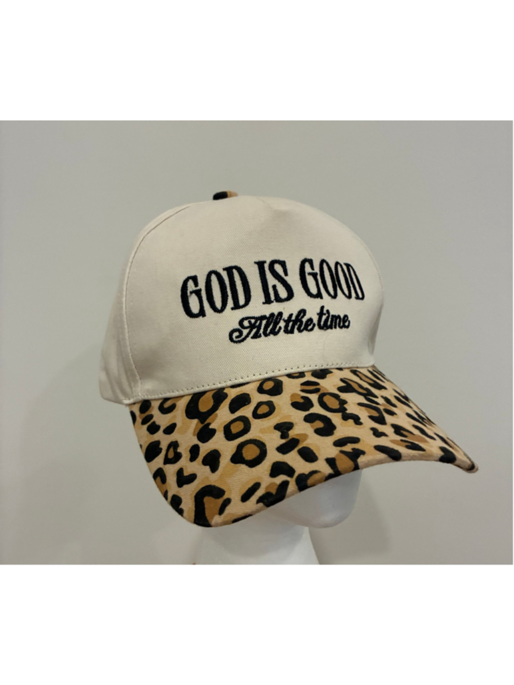 God Is Good Leopard Print Baseball Cap One Size new